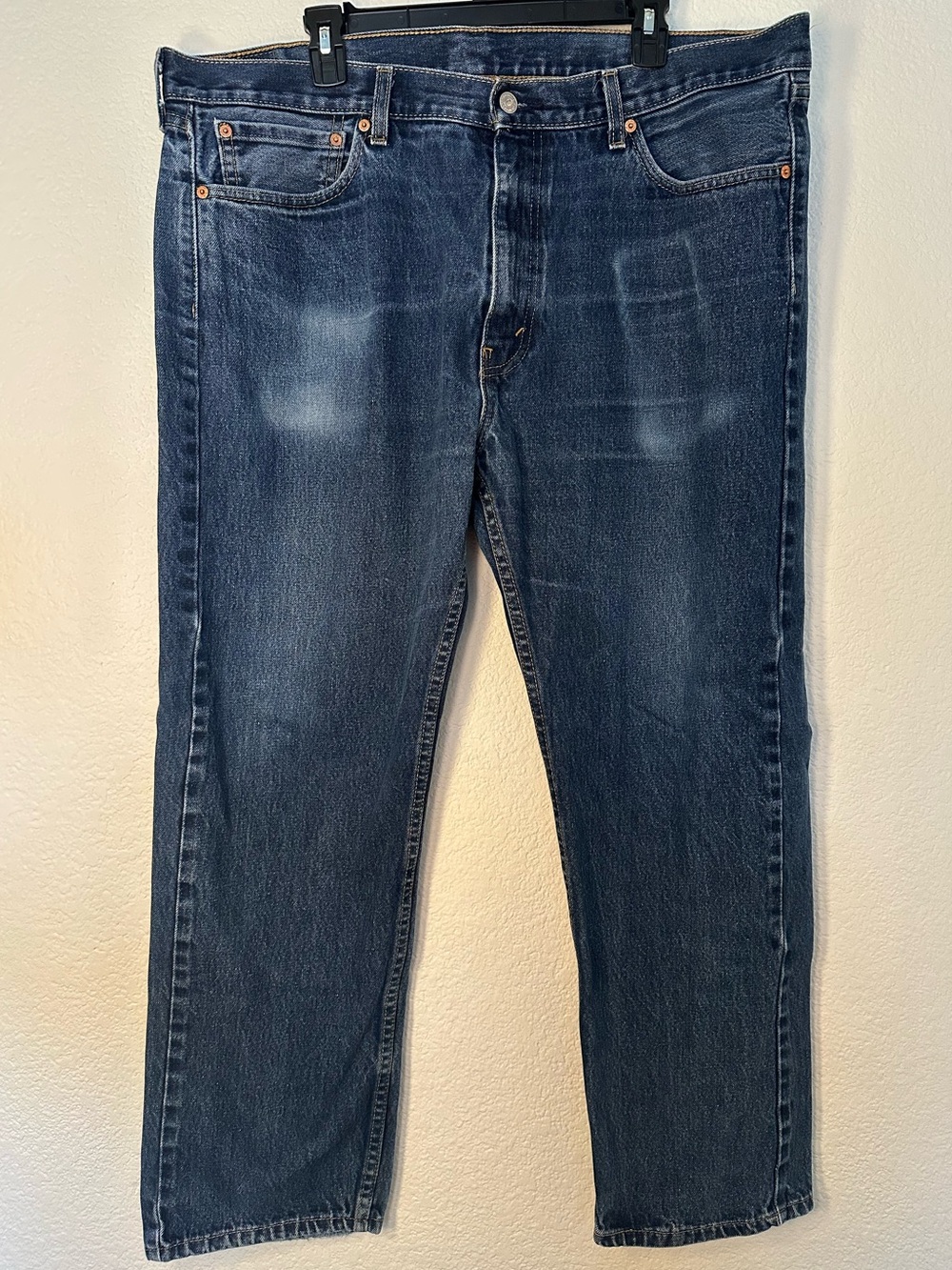 Levi’s 505 Regular Fit Jeans Men’s 40x30 Dark Wash Straight Leg Denim